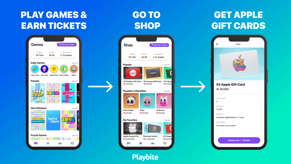 Win Free Apple Gift Cards on Playbite